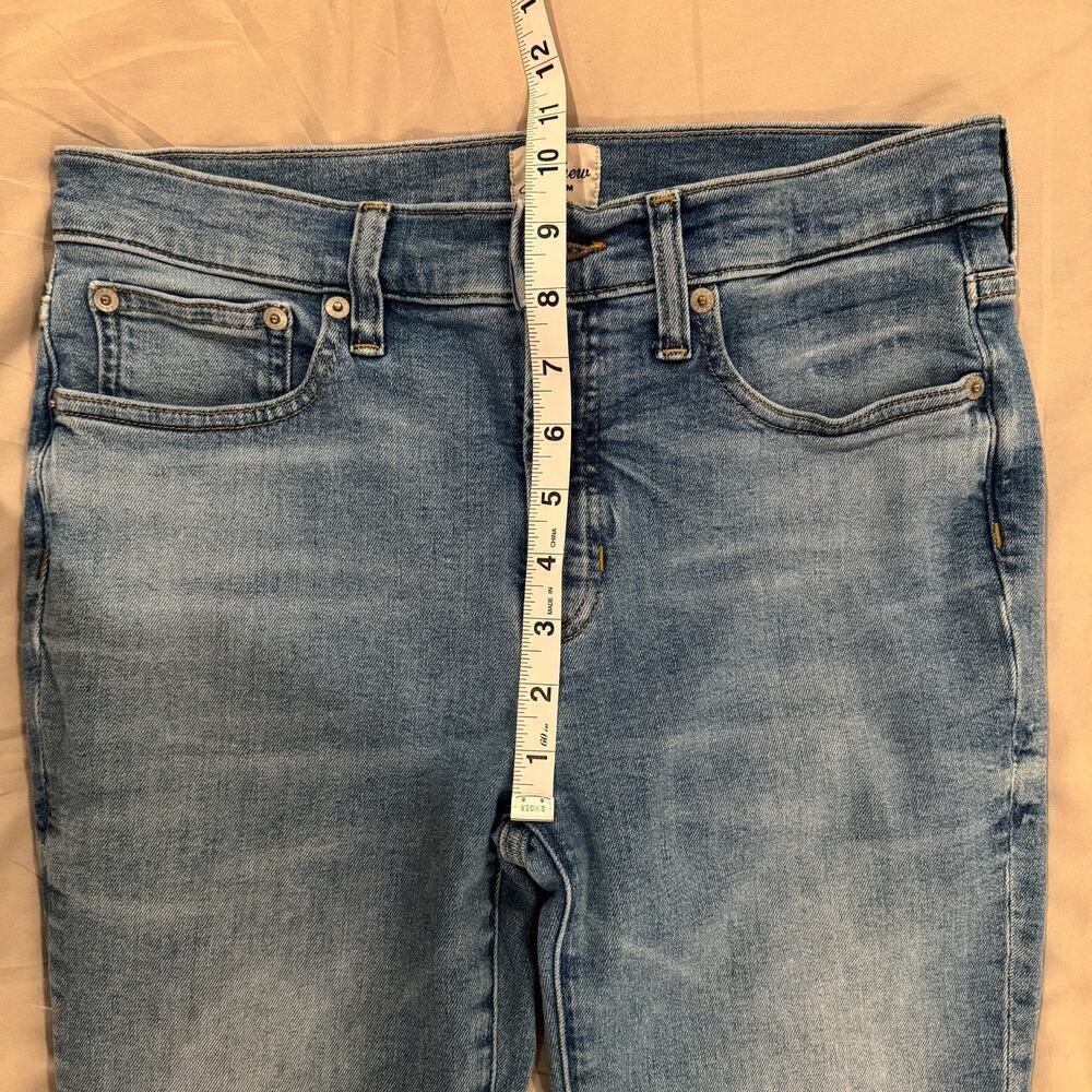 J. Crew 9" High-Rise Toothpick Skinny Jean Raw Hem in Hamden Wash Size 28 - Picture 11 of 13